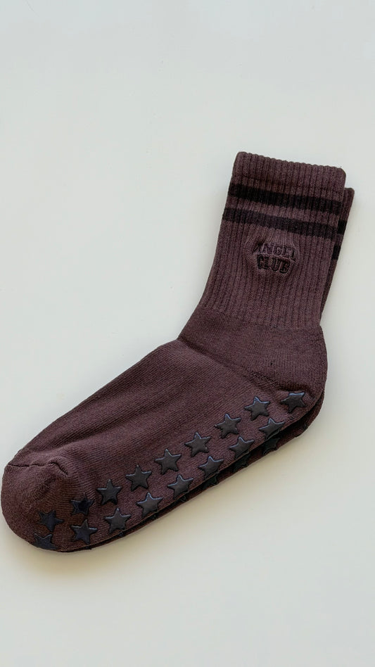 Pilates Grip Socks - Chocolate chips Stars