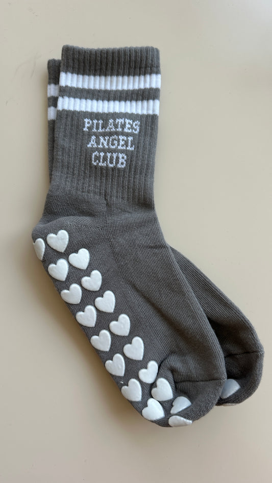 Pilates Grip Socks – Big Heart Gray